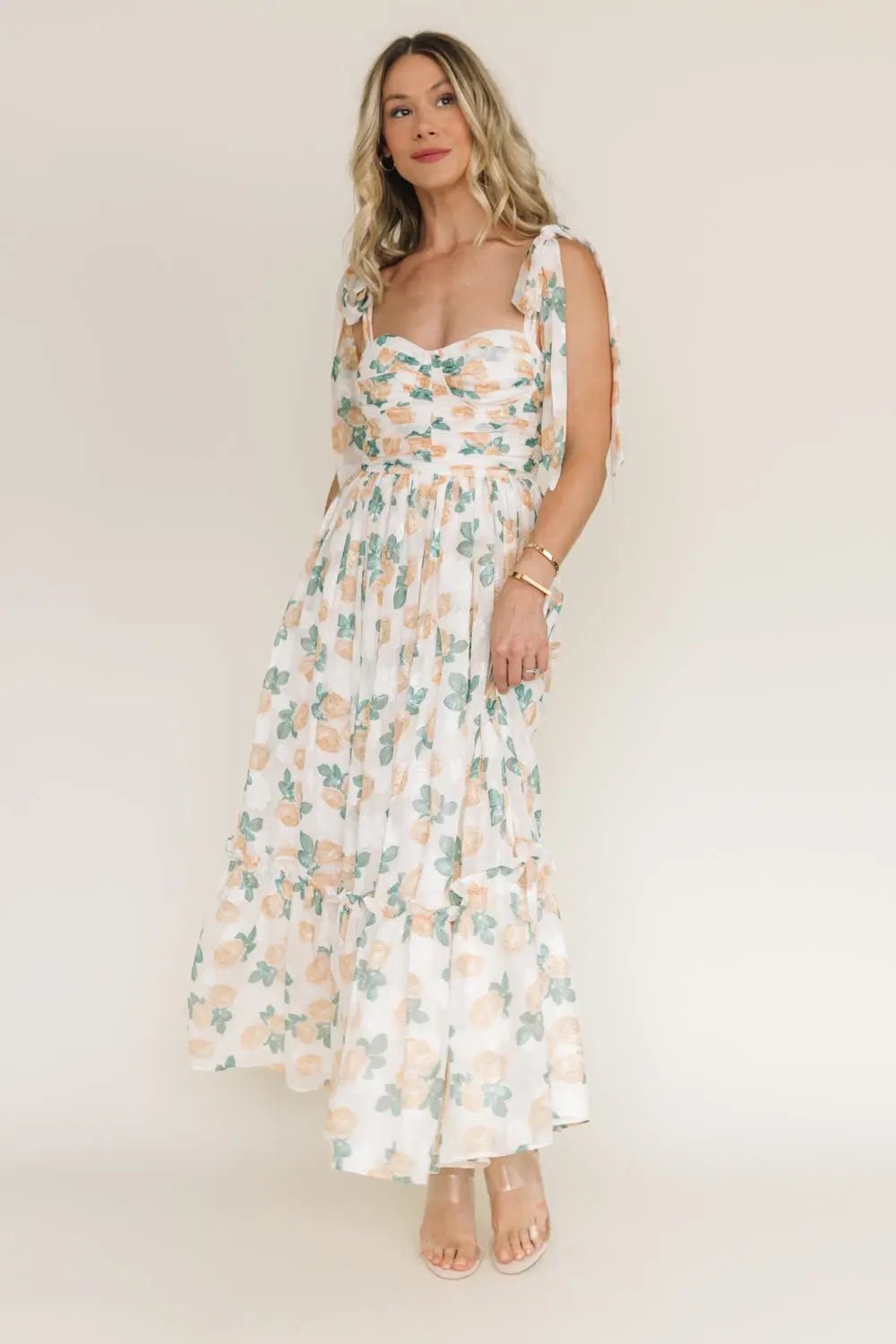 Sweet Serenade Floral Corset Maxi Dress - JO+CO