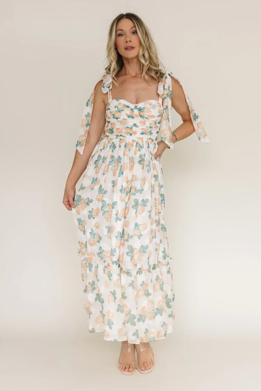Sweet Serenade Floral Corset Maxi Dress - JO+CO